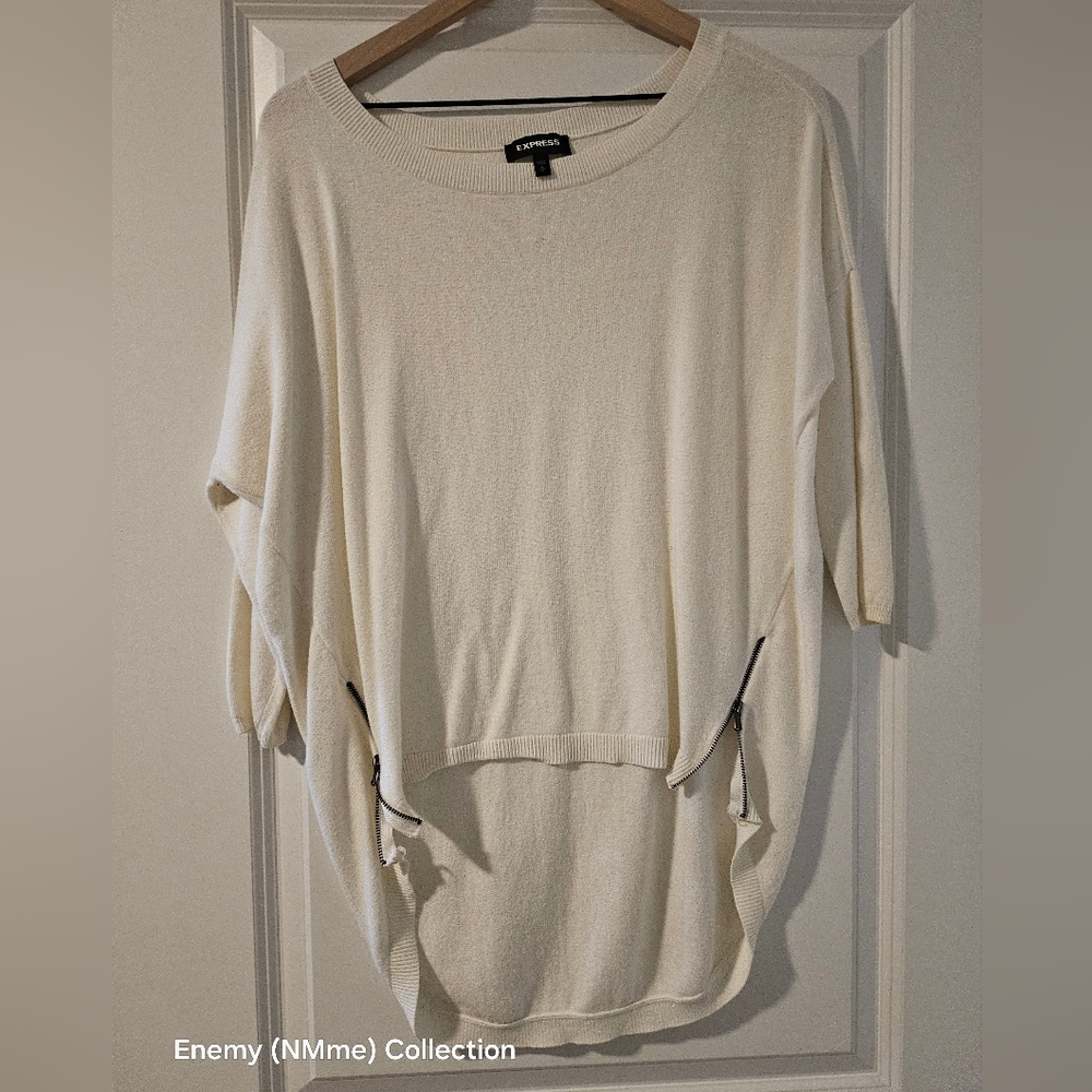 Express Cream Knit Sweater